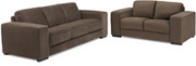 Ebony 2 and 3 Seater Fabric Sofa Set