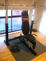powertec multi purpose bench press with 120kgs of weights