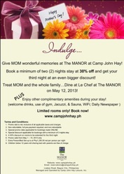 Mother’s Day Promo at the Best Hotel in Baguio