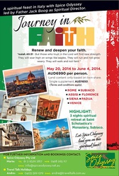 Pilgrimage Tours To Italy - 16 Days @AUS6990