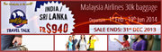 Check Out Malaysia Airlines's India/Sri Lanka Offer!