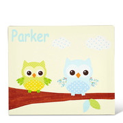 Personalised Baby Owl Canvas Arts
