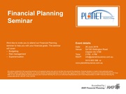 Financial Planning Seminar at 26th June 2016