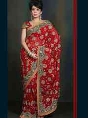 Red Wedding Silk Saree