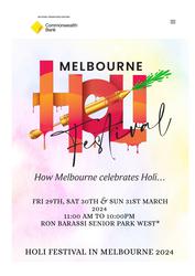 Celebrate Holi Festival Event in Melbourne 29th,  30th and 31 March 24