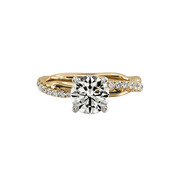 Diamond Twist Band Ring in Gold | Yellow,  White & Rose Gold | Yarra Je